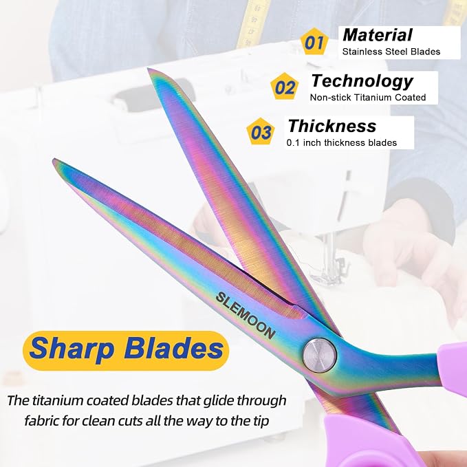 10" Scissors All Purpose, Heavy Duty Office Scissors | Sharp Blades and Comfort - Image 6