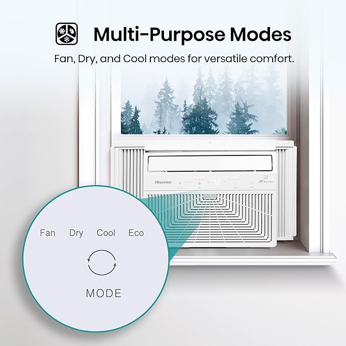 Hisense WCT06W25A Window Air Conditioner, 6,000 BTU, White-DeskLoop Office