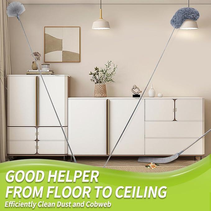 IVYROLL Duster with Extension Pole, Skinny Duster/Under Appliance Cleaning Tool - Image 2