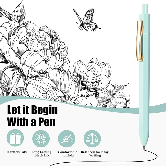 Piochoo Ballpoint Pens, 0.7mm Medium Point Pen Quick Dry, Smooth Writing Pen - Image 3
