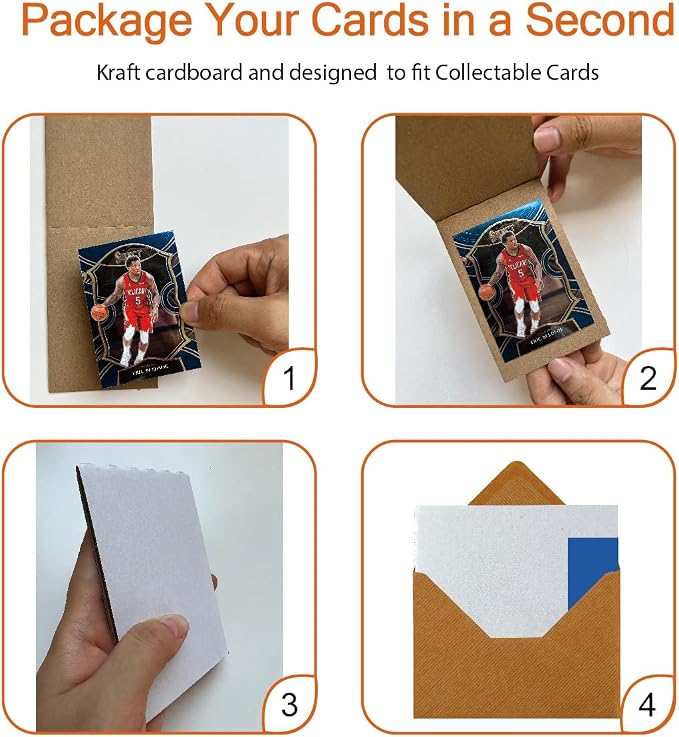 96 Packs Sleeves for Sports Card Protectors, Mail Shipping Stiffeners - Image 5
