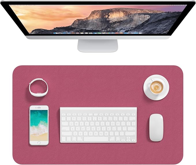 Hsurbtra Desk Pad, 23.6" x 13.8" PU Leather Desk Mat, M Extended Mouse Pad by Hsurbtra