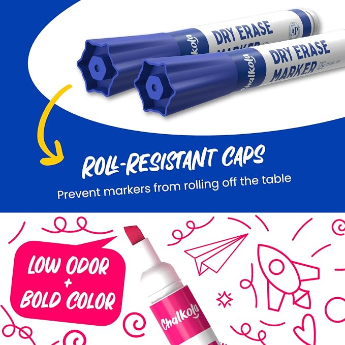 Chalkola Bulk Dry Erase Markers - Image 3