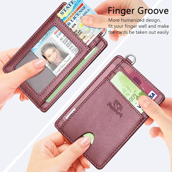 FurArt Slim Minimalist Wallet RFID Credit Card Holder - Image 3