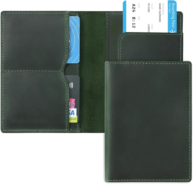 Jack&Chris Leather Passport Holder, Handmade Passport cover, Travel Wallet - Image 2