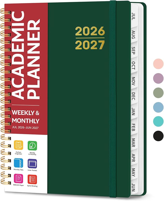 Planner 2026-2027 for Women & Men, Academic Monthly and Weekly Calendar Planner by Taja