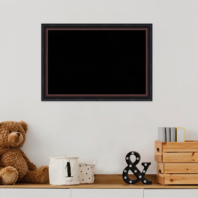 Amanti Art Black Cork Board for Wall, 14x20 Vision Board with Black Wood Frame, Small Corkboard Office Decor for Home Organization, Casual Corkboard Pinboard to Display Items for Home Organization in-DeskLoop Office
