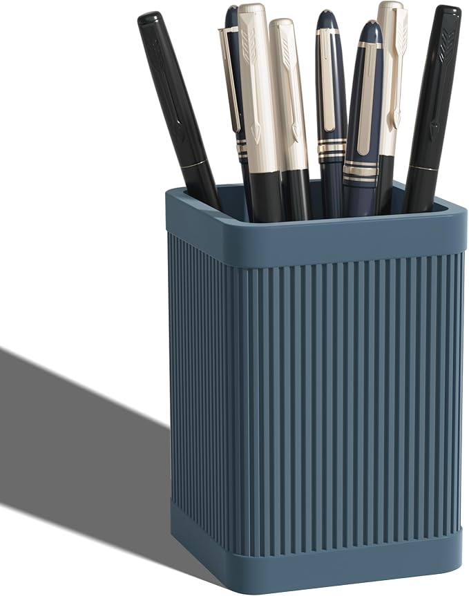 HighHerz Aesthetic Pen Holder For Desk, Modern Silicone Pencil Holder, Stylish by HighHerz