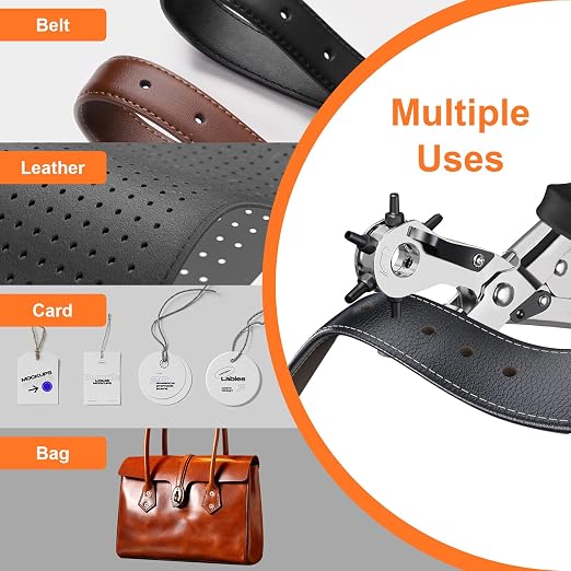 Heavy Duty Revolving Punch Plier Kit, Diyife Leather Hole Punch Set - Image 5