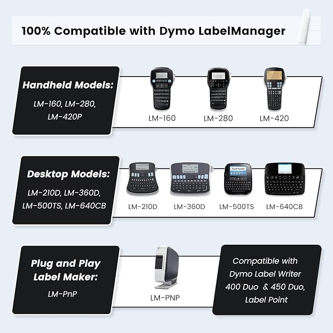 Freshworld 6X Replace for DYMO Label Maker Refills Clear 1/2Inch 23Ft 45010 | - Image 3