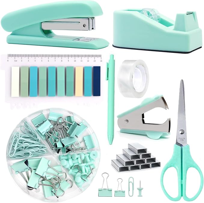 Office Supplies, Stapler and Tape Dispenser Set by musejoy
