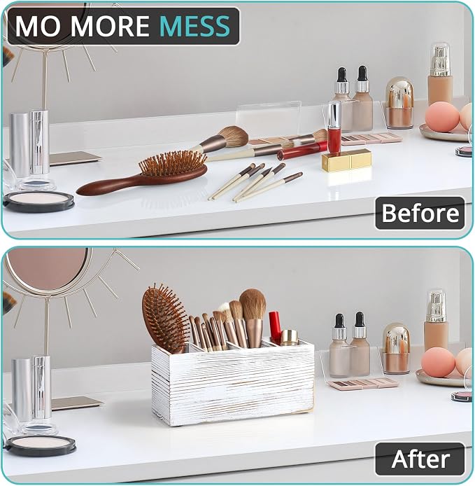Pencil Pen Holder for Desk, Makeup Brush Holder Organizer for Bathroom Vanity - Image 4