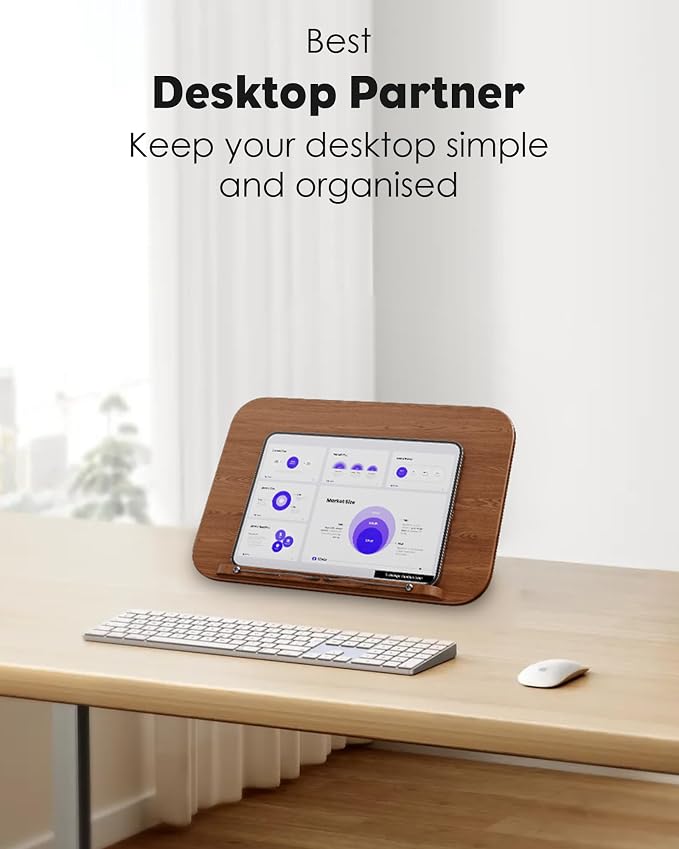 aboutool 2 in 1 Dual-use Floor Book Stand & Desktop Book Stand, Height - Image 6