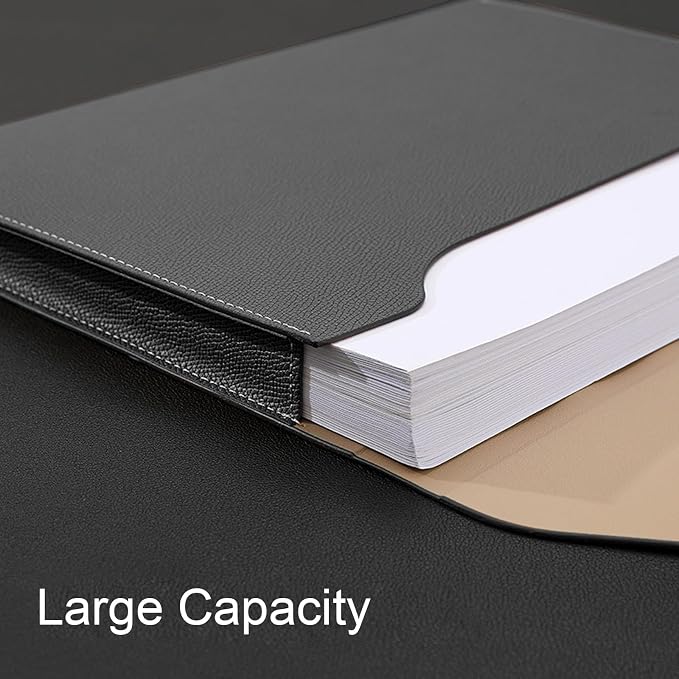 VANRA Expanding File Folder Organizer PU Leather Document Holder File Pocket - Image 3