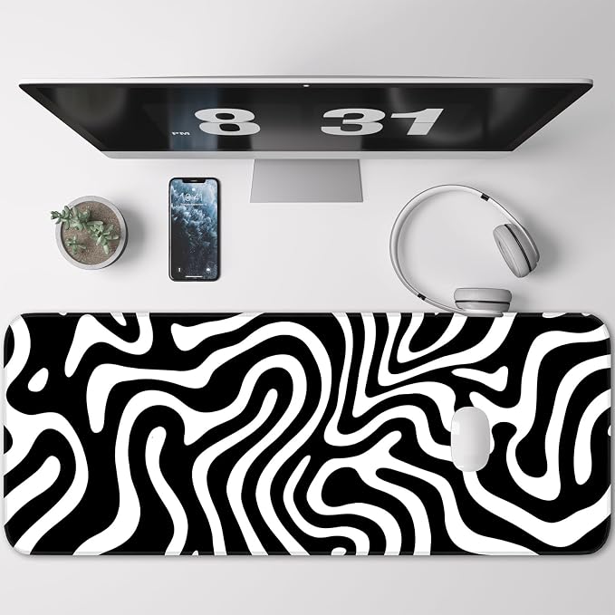 Gaming Mouse Pad, Non-Slip Rubber Bottom Stitched Edges, Suitable - Image 2