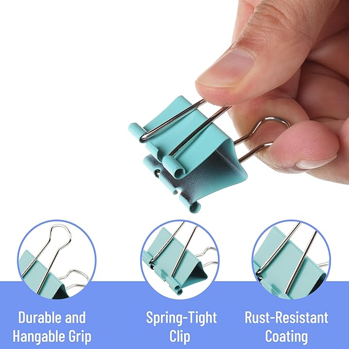 Mr. Pen- Binder Clips, 1.25 inch, 25 Pack | Colored Colored Binder Paper Clips - Image 4