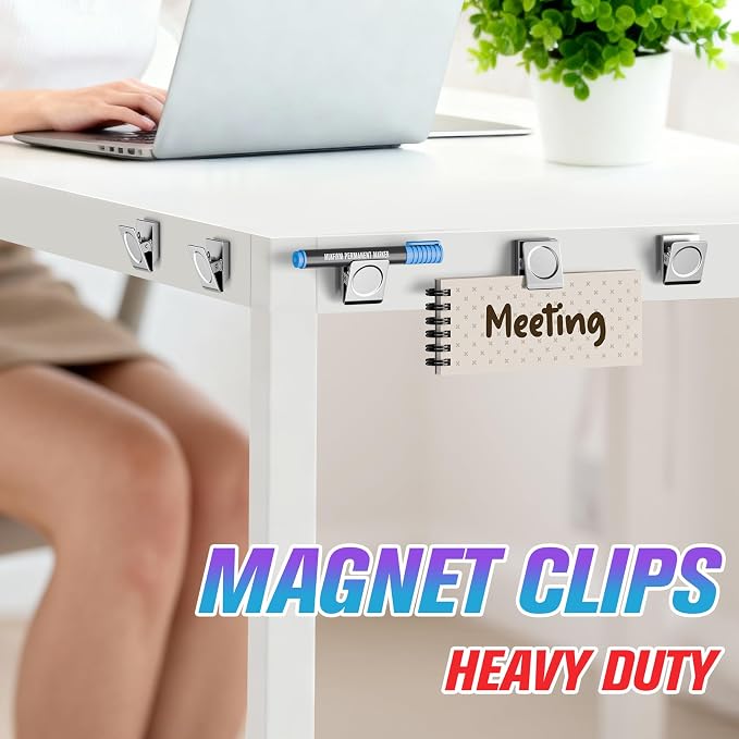 12 Pack Large Magnetic Clips Heavy Duty, Strong Magnet Clips - Image 8