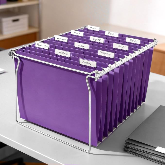 SUNEE 25 Pack Hanging File Folders, Hanging File Folders Letter Size - Image 6