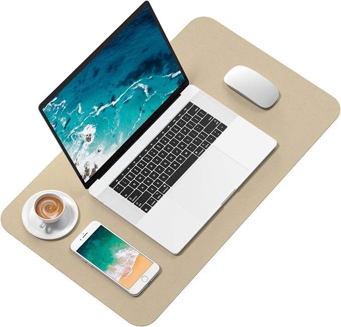 Hsurbtra Desk Pad, 23.6" x 13.8" PU Leather Desk Mat, M Extended Mouse Pad - Image 2