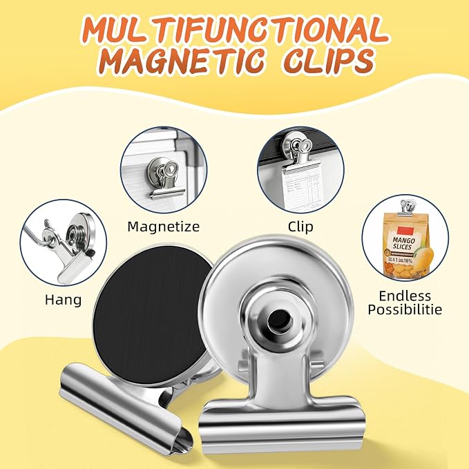 VNDUEEY 20 Pack Fridge Magnets Refrigerator Magnets, Strong Magnetic Clips - Image 2