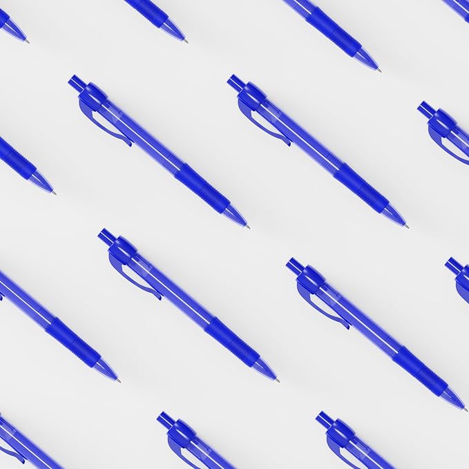 deegtran Pens Bulk, 30 Pack No Bleed Blue Ink Click Pens - Image 5