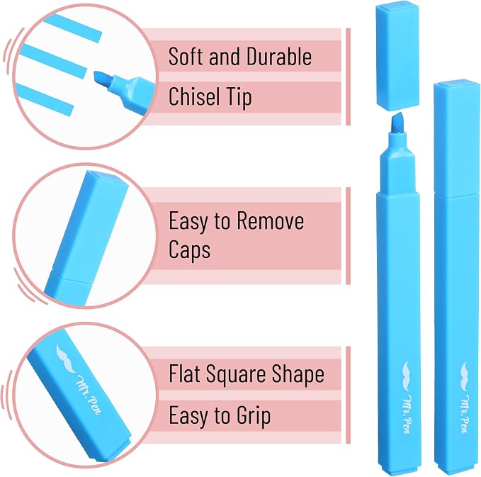 Mr. Pen- Aesthetic Highlighters No Bleed, 8 Pack, Autumn Colors, Chisel Tip | - Image 4