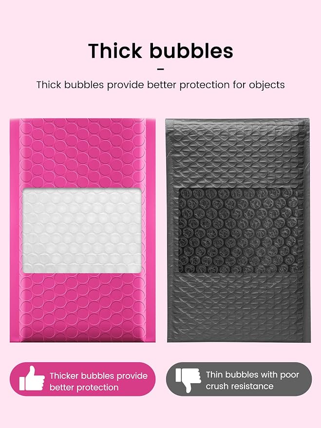 GSSSUSA Bubble Mailers 4x8 Inch 50 Pack Padded Envelopes Usable Size 4x7 Inch - Image 4