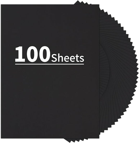 100 Sheets Black Cardstock by UnclePaul