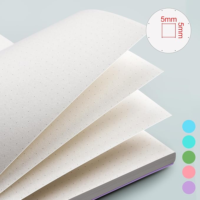 EMSHOI A4 Spiral Notebook Bullet Dotted journal, 11.2" X 8.27", 300 Pages/150 - Image 2
