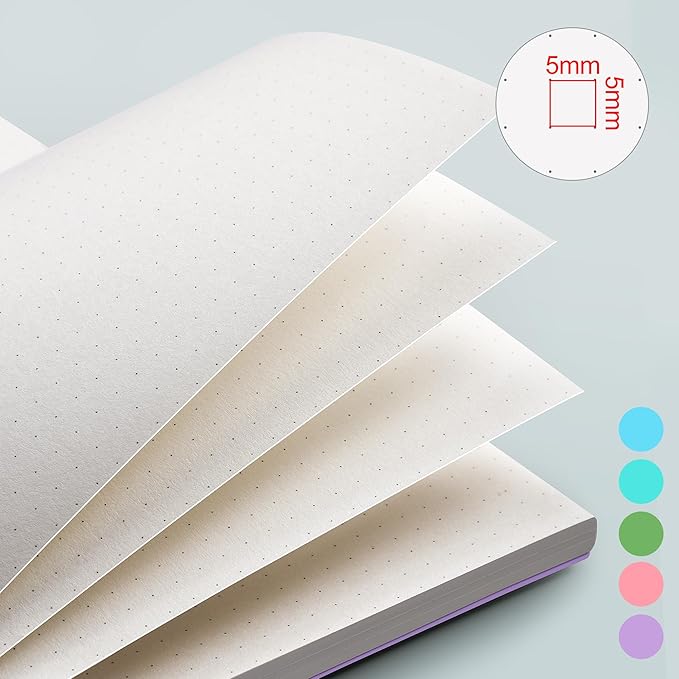EMSHOI A4 Spiral Dotted Notebook, 11.2”x8.27” 300 Pages Bullet Dot Grid Journal - Image 7