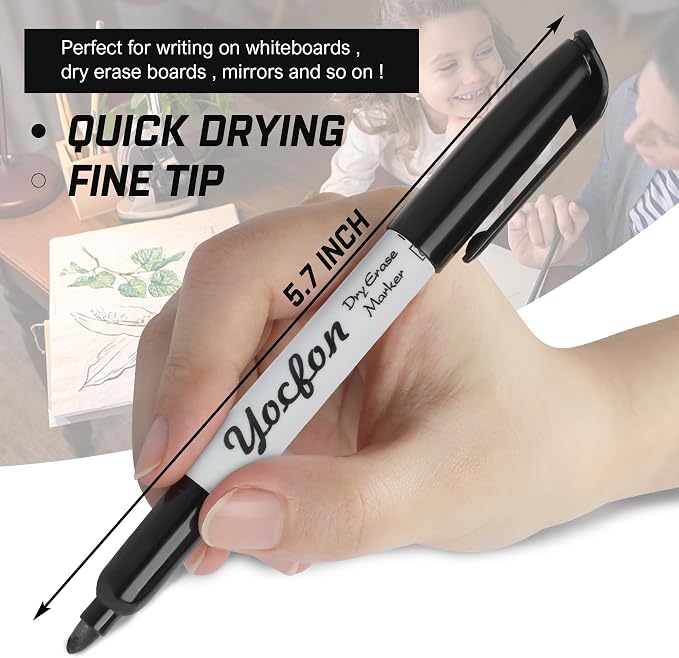 Dry Erase Markers 148 Pack, Bulk Black Whiteboard Markers - Image 3
