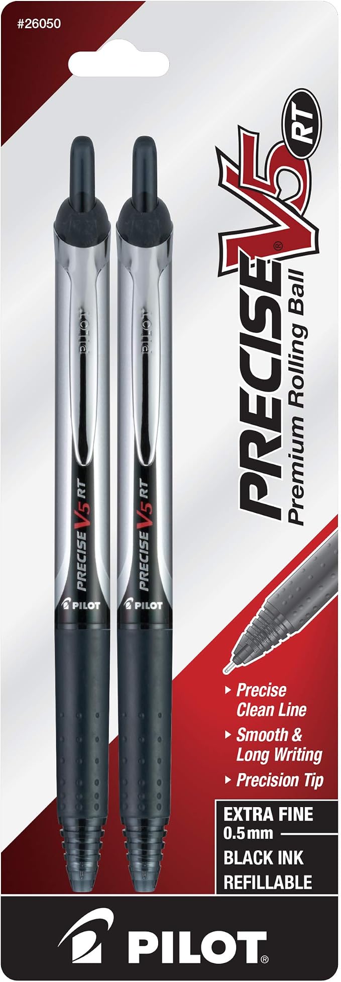 Pilot Precise V5 RT Refillable & Retractable Rollerball Pens, Extra Fine Point by PilotCorporationofAmerica