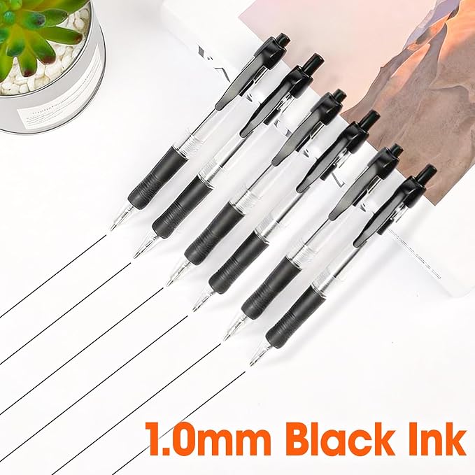 200 Pack Ballpoint Pens Bulk, Retractable Black Pens Ballpoint Medium Point 1mm - Image 2