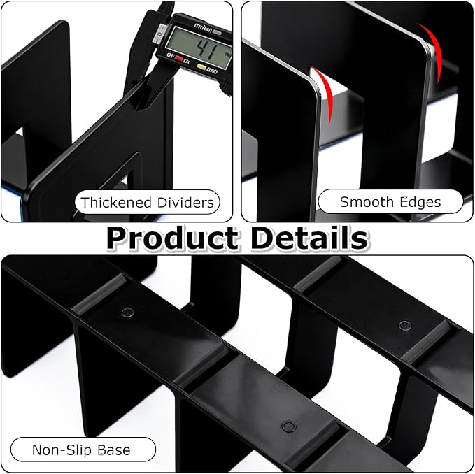 SAYEEC Acrylic File Holder, Sturdy Desktop File Folder Organizer Rack - Image 3