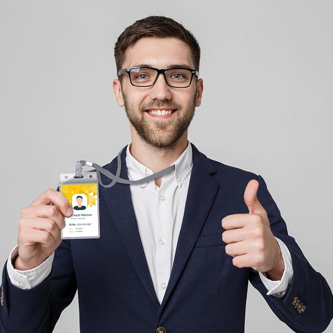 Marspark 100 Pcs ID Badge Holder - Image 4