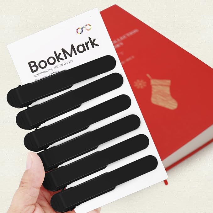 SMUK 6pcs Automatic Bookmark, Silicone Book Marks - Image 5