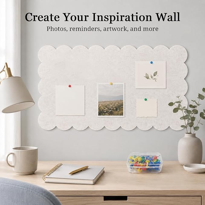 Scalloped Felt Bulletin Board 47"×24" – Large Pin Board - Image 6