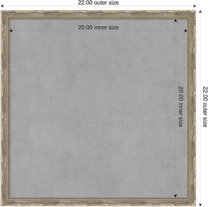 Amanti Art Silver Framed Magnetic Board 22x22 Medium Vision Board - Image 2