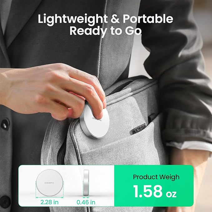 1TB Magnetic Portable SSD, External Solid State Drives with USB-C 3.2 Gen 2x2, Speed Up to 2000MB/s, Compact & Durable, Compatible with iPhone 15/16 Series and Other USB-C Devices, White-DeskLoop Office