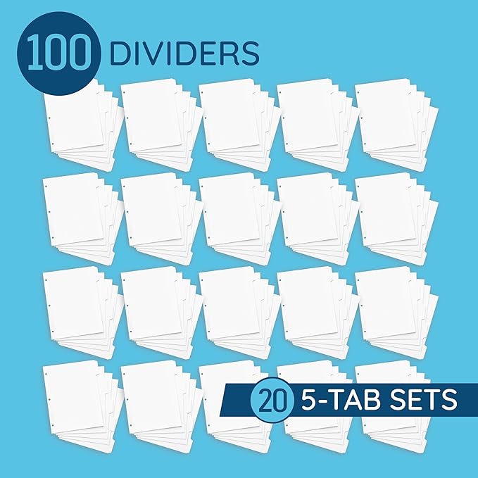 Blue Summit 3 Ring Binder Dividers - Image 3