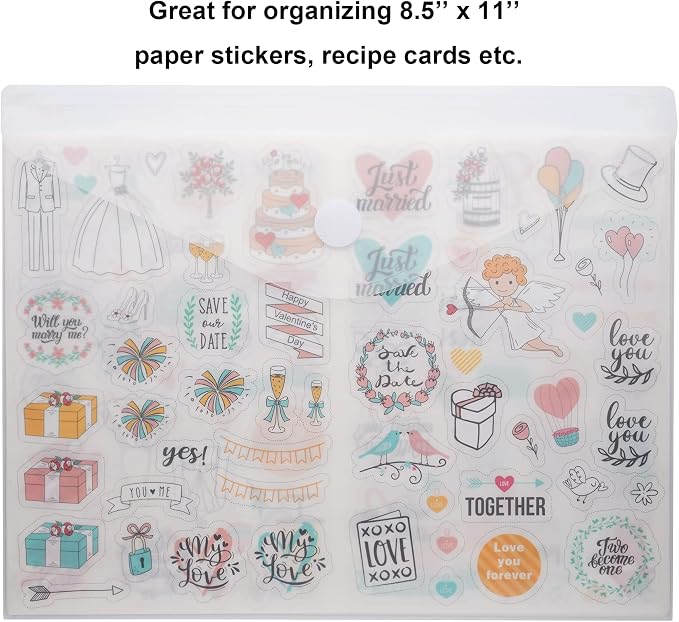 8.5 x 11 Clear Letter Sized Plastic Envelopes Document File Storage Holder 10 - Image 3