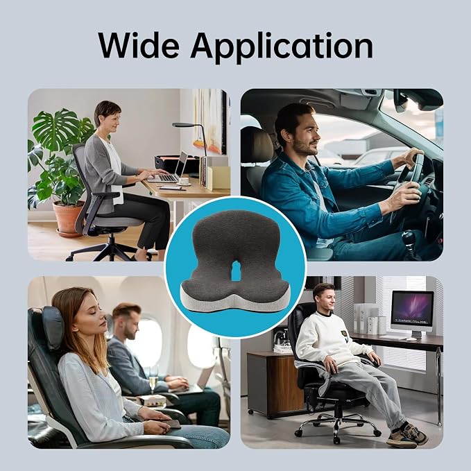 Orthopedic Seat Cushion, L-Shaped Ergonomic Memory Foam Back & Seat Support - Image 8