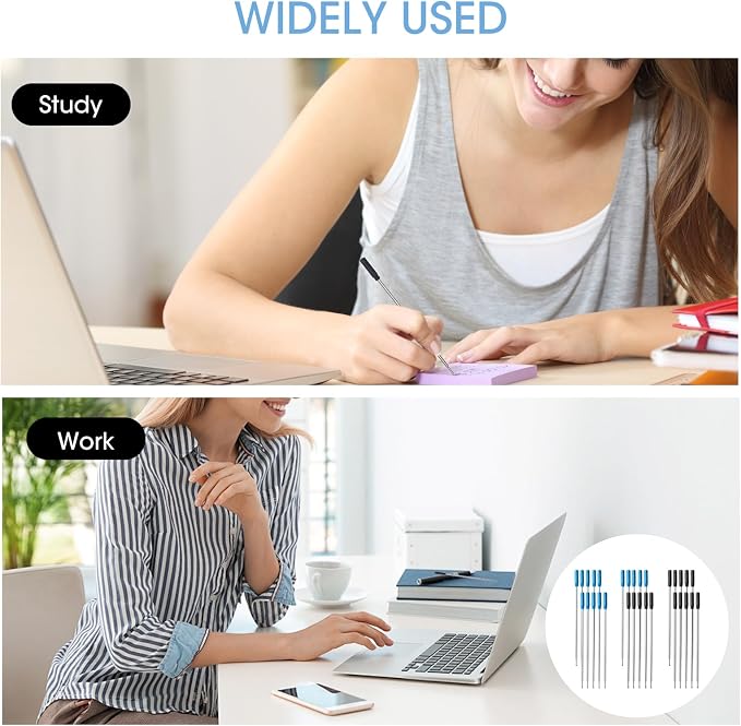 0.7 mm Ballpoint Ink Twist Pen Refills, Stationery Compatible - Image 6