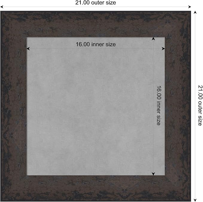 Amanti Art Black Framed Magnetic Board 21x21 Small Vision Board - Image 3