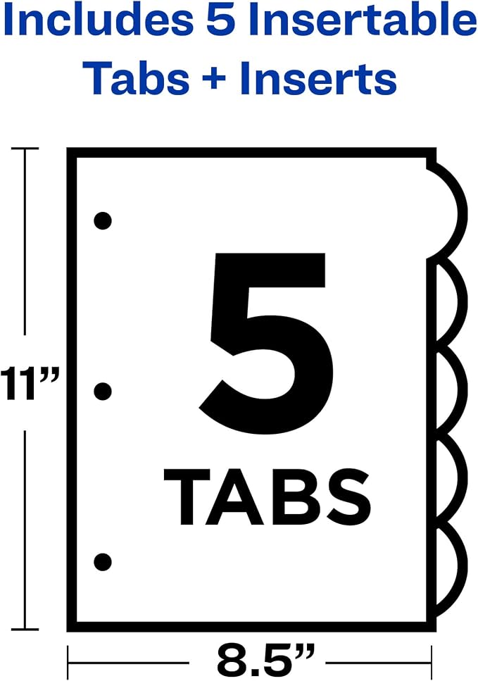 Avery Insertable Style Edge Plastic Dividers - Image 3