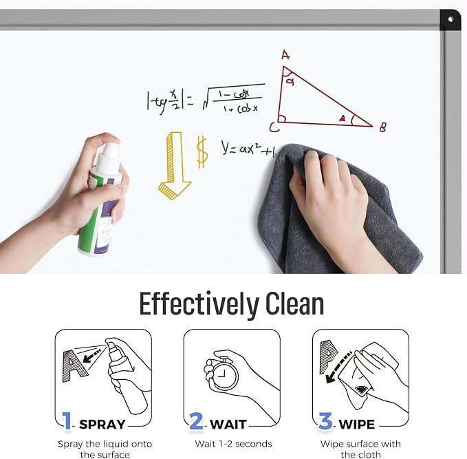 loukin 2 Pack Magnetic Cleaning Cloth, Microfiber Dry Erase Eraser, Washable - Image 3