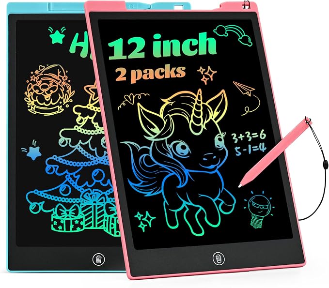 EooCoo Toys for Ages 3-8, 12 Inch LCD Writing Tablet 2 Pack, Preschool by EooCoo