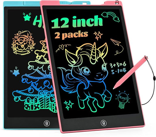 EooCoo Toys for Ages 3-8, 12 Inch LCD Writing Tablet 2 Pack, Preschool by EooCoo