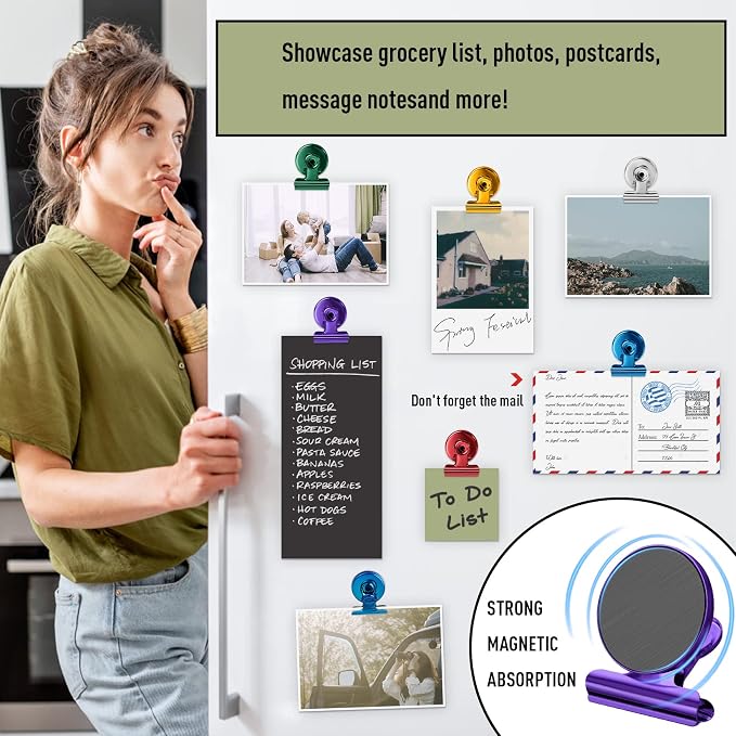 FINDMAG 20 Pack Magnet Clips, Scratch-Free Clip Magnets - Image 2