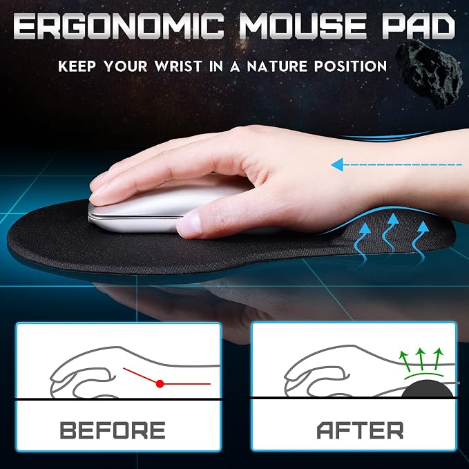 Flutesan 9 Pcs Ergonomic Mouse Pad - Image 3